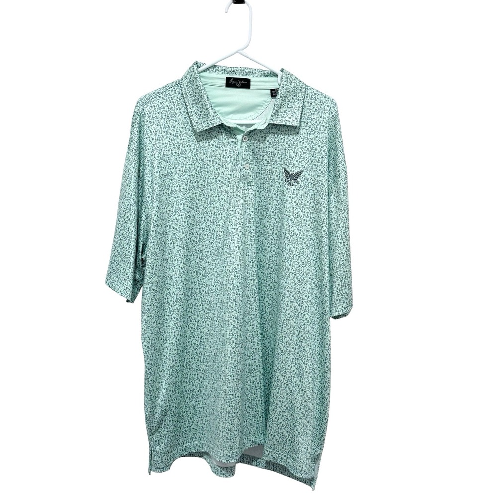 Byron Nelson Golf Polo Mini Golf Cart Graphic Blue Green Men's XXL